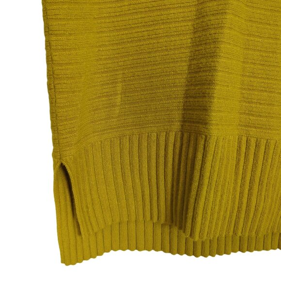 Moth By Anthropologie Mustard Yellow Turtleneck Sweater size XS Ribbed Knit - Picture 5 of 14